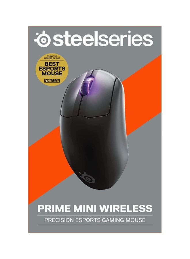 Prime Mini Wireless FPS Gaming Mouse – 100 Hour Battery – USB-C – 18,000 CPI TrueMove Air Optical Sensor – 5 Programmable Buttons – Magnetic Optical Switches, Black