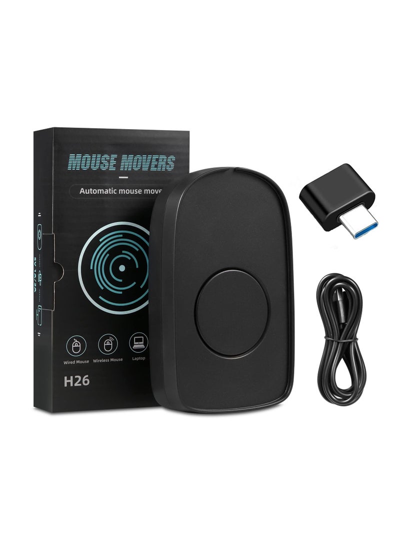 Mouse Mover Jiggler, Undetectable Mouse Mover Jiggler for Computer Laptop Awakening, Mechanical Mouse Jiggler with Drive Free USB Port, Simulate Mouse Automatic Random Movement, Keeps PC Active