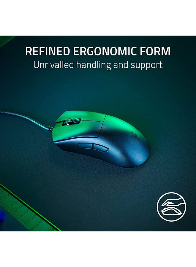 DeathAdder V3 Wired Gaming Mouse: 59g Ultra Lightweight - Focus Pro 30K Optical Sensor - Fast Optical Switches Gen-3-8K Hz HyperPolling - 6 Programmable Buttons - Black