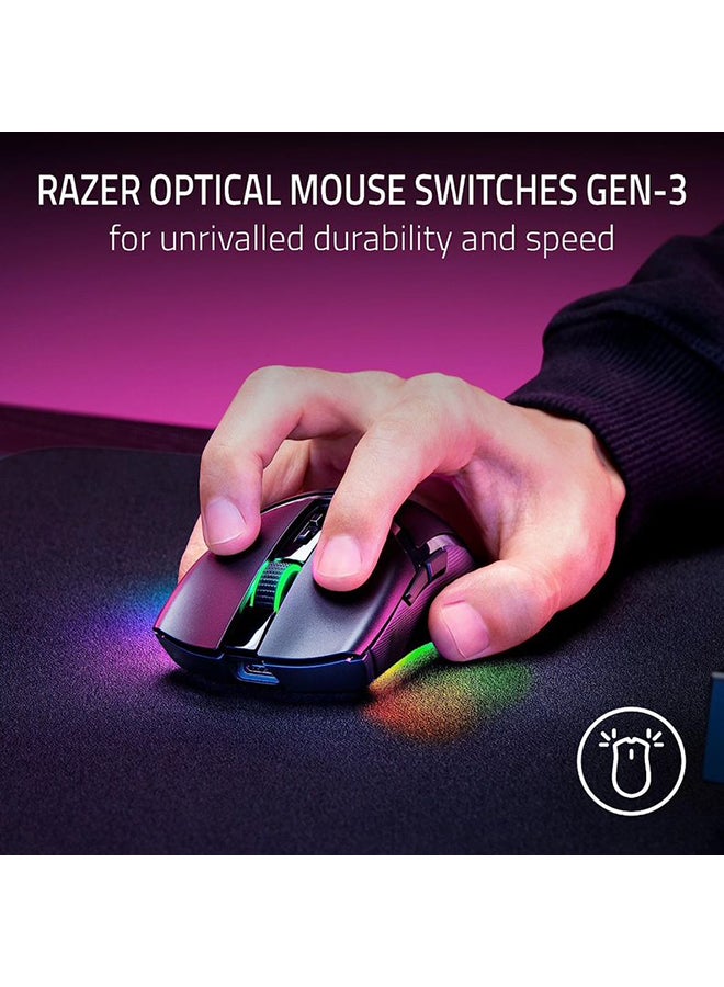 Razer Cobra Pro Wireless Gaming Mouse: 10 Customizable Controls - 11-Zone Chroma RGB Lighting - 30K Optical Sensor - Gen-3 Optical Switches - Bluetooth and & USB Type C - Up to 170 Hr Battery - Black