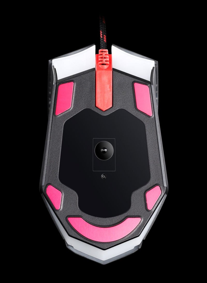 Bloody A60 Light Strike Gaming Mouse, Built-In 160K Memory, 6,200 CPI, Metal X'Glide Armor Boot,Extreme Core 4, 6 Sniper Modes, Ultra Core 3 & 4 Activated.