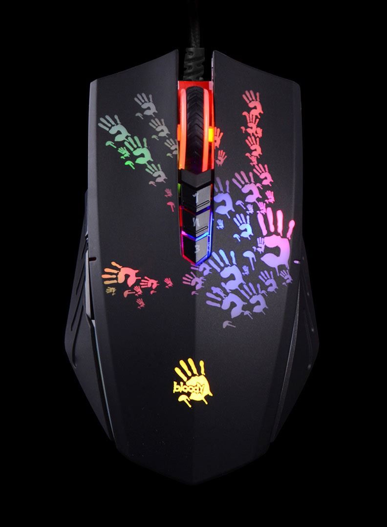 Bloody A60 Light Strike Gaming Mouse, Built-In 160K Memory, 6,200 CPI, Metal X'Glide Armor Boot,Extreme Core 4, 6 Sniper Modes, Ultra Core 3 & 4 Activated.