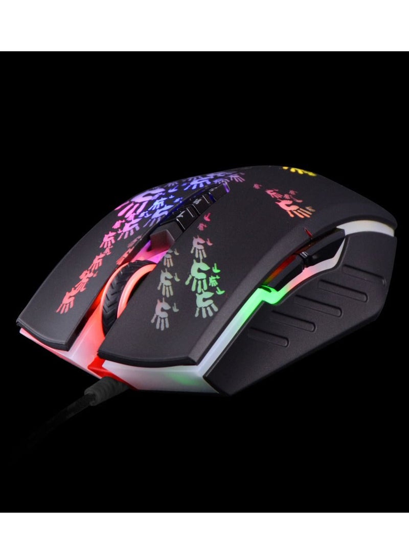 Bloody A60 Light Strike Gaming Mouse, Built-In 160K Memory, 6,200 CPI, Metal X'Glide Armor Boot,Extreme Core 4, 6 Sniper Modes, Ultra Core 3 & 4 Activated.