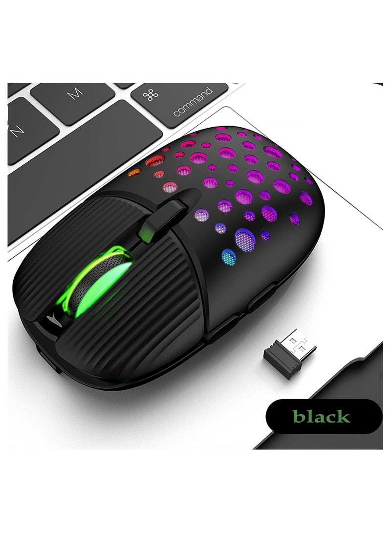 Wireless Gaming Mouse Portable Computer Mouse Cellular Housing Replaceable LED Color Ergonomic Optical Gaming Mouse