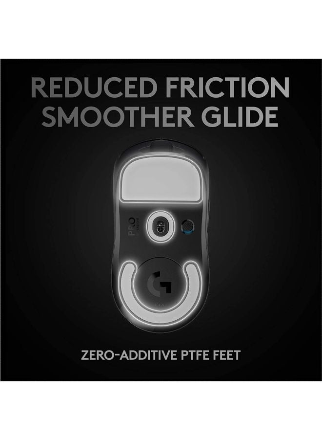 G PRO X Superlight Wireless Gaming Mouse, HERO 25K Sensor, Ultra-light with 63g, 5 Programmable Buttons, 70 hours Battery Life, Zero Additive PTFE Feet, PC/Mac Black