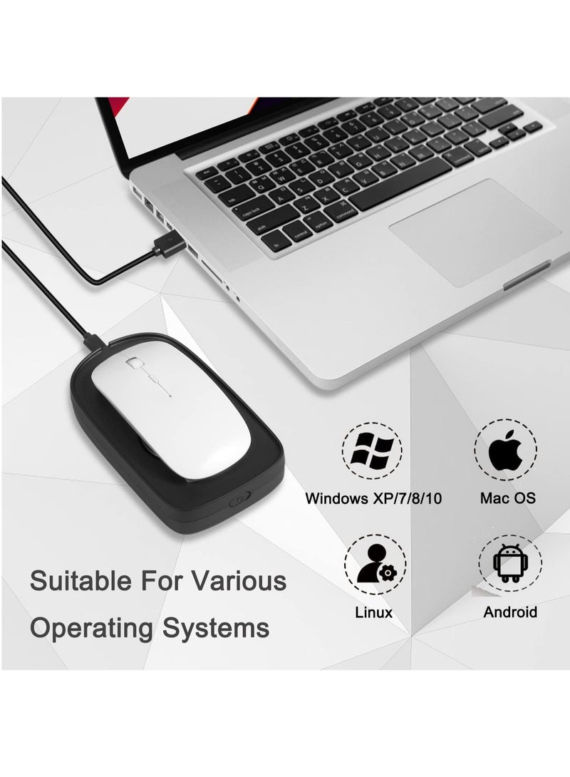 Mouse Mover Jiggler, Undetectable Mouse Mover Jiggler for Computer Laptop Awakening, Mechanical Mouse Jiggler with Drive Free USB Port, Simulate Mouse Automatic Random Movement, Keeps PC Active