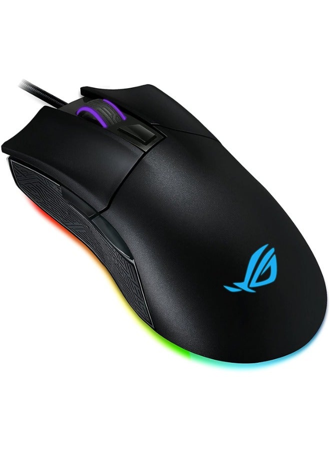 ROG Gladius II Origin Wired USB Optical Gaming Mouse Aura Sync RGB Omron switches-Black