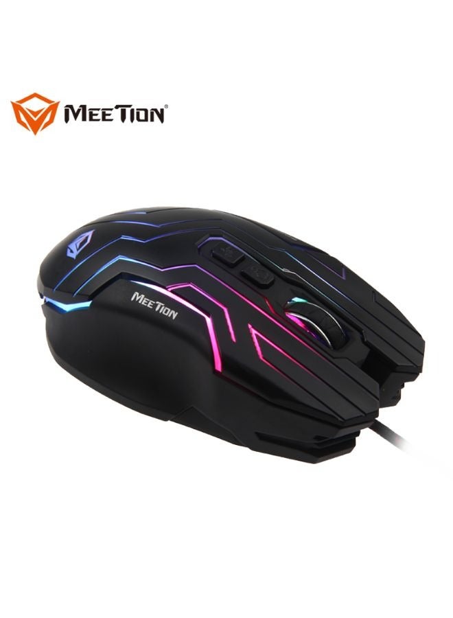 GM22 Honeycomb Lightweight Gaming Mouse - 6 Buttons 200-6400 DPI Adjustable USB Wired Plug & Play - 3D Anti-Slip Roller - Computer Mice RGB Gamer - Desktop Laptop PC Gaming Mouse