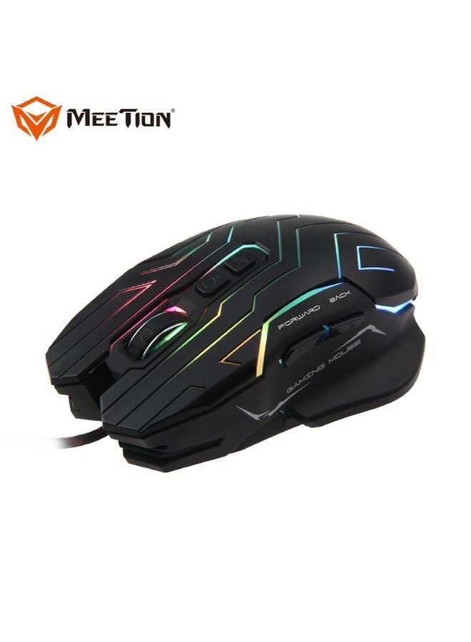 GM22 Honeycomb Lightweight Gaming Mouse - 6 Buttons 200-6400 DPI Adjustable USB Wired Plug & Play - 3D Anti-Slip Roller - Computer Mice RGB Gamer - Desktop Laptop PC Gaming Mouse