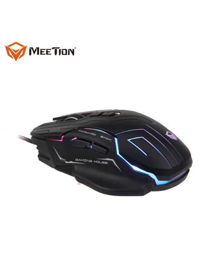 GM22 Honeycomb Lightweight Gaming Mouse - 6 Buttons 200-6400 DPI Adjustable USB Wired Plug & Play - 3D Anti-Slip Roller - Computer Mice RGB Gamer - Desktop Laptop PC Gaming Mouse