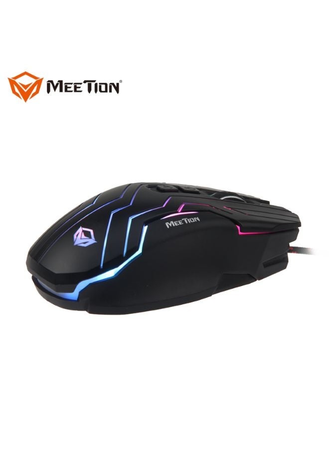 GM22 Honeycomb Lightweight Gaming Mouse - 6 Buttons 200-6400 DPI Adjustable USB Wired Plug & Play - 3D Anti-Slip Roller - Computer Mice RGB Gamer - Desktop Laptop PC Gaming Mouse