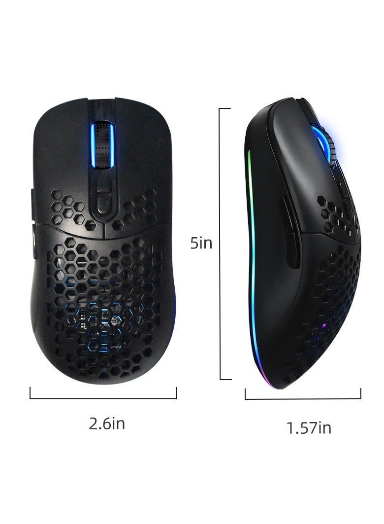 Wireless Bluetooth Dual-Mode Charging Mouse, RGB Light Mouse