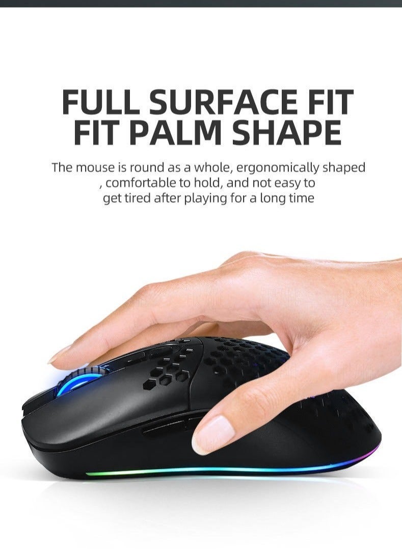 Wireless Bluetooth Dual-Mode Charging Mouse, RGB Light Mouse