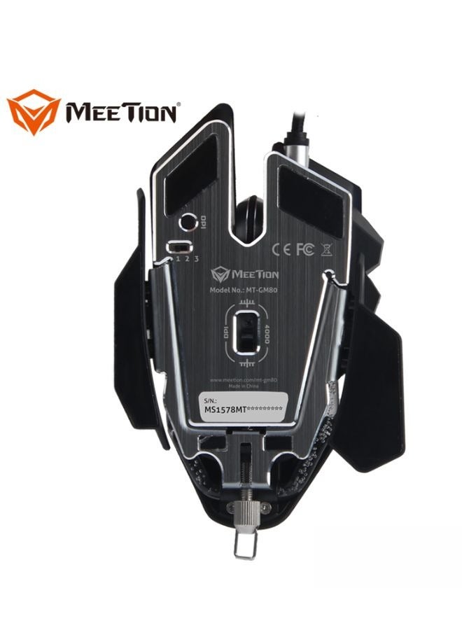 Meetion MT-GM80 Transformers Mechanical Gaming Mouse (4000 DPI) For PC & Laptop (Black)