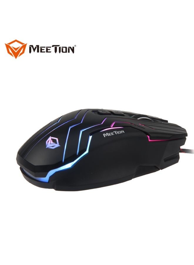 Meetion GM22 Honeycomb Lightweight Gaming Mouse- 6 Buttons 200-4800 DPI Adjustable USB Wired Plug & Play- 3D Anti-Slip Roller- Computer Mice RGB Gamer- Desktop Laptop PC Gaming Mouse