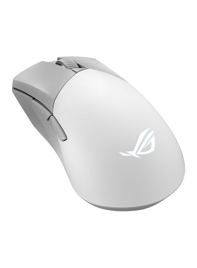 Asus ROG Gladius III Wireless AimPoint Gaming Mouse, Connectivity (2.4GHz RF, Bluetooth, Wired), 36000 DPI sensor, 6 programmable buttons, ROG SpeedNova, Replaceable switches, Paracord cable, White