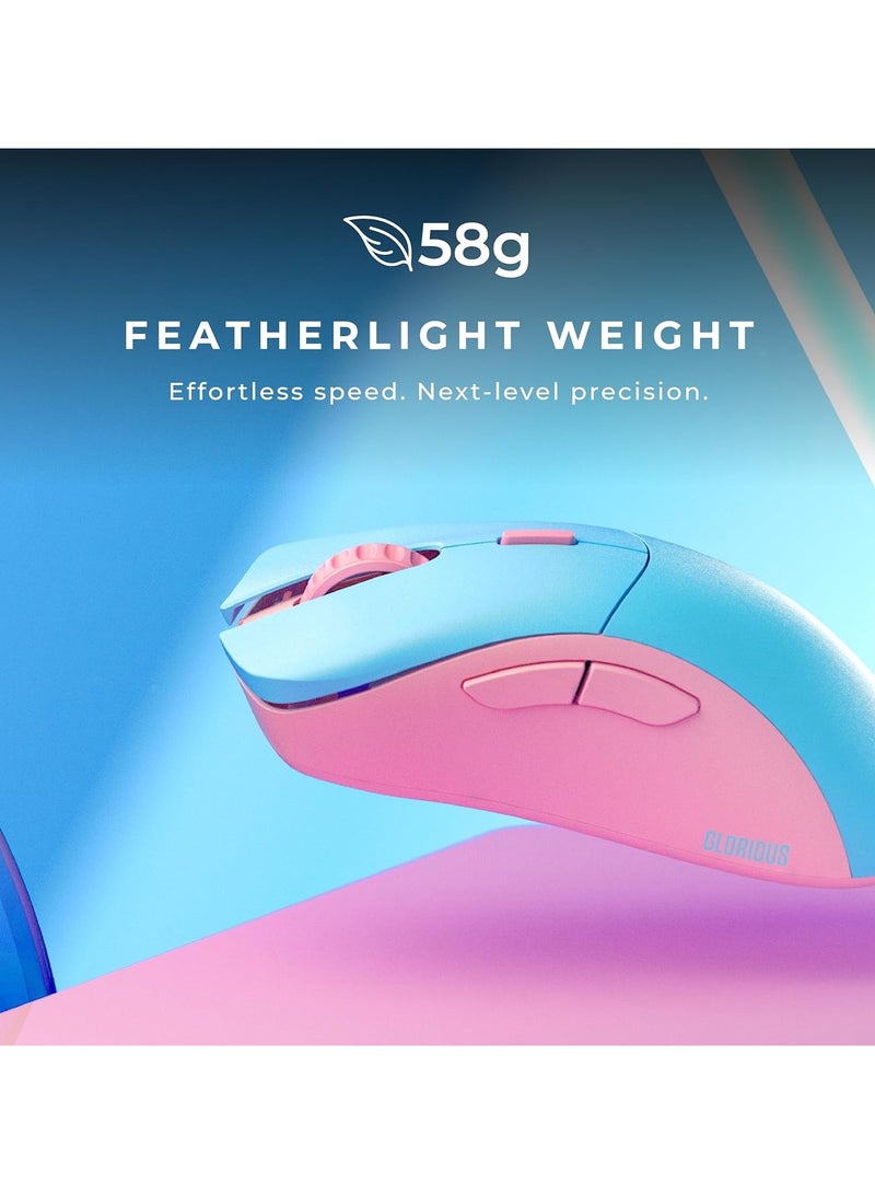 Glorious Model D-Pro Wireless Gaming Mouse Blue & Pink