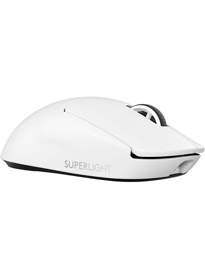 Logitech G PRO X SUPERLIGHT 2 LIGHTSPEED Wireless Gaming Mouse, Lightweight, LIGHTFORCE Hybrid Switches, HERO 2 Sensor, 32,000 DPI, 5 Programmable Buttons, USB-C Charging, PC & Mac - White