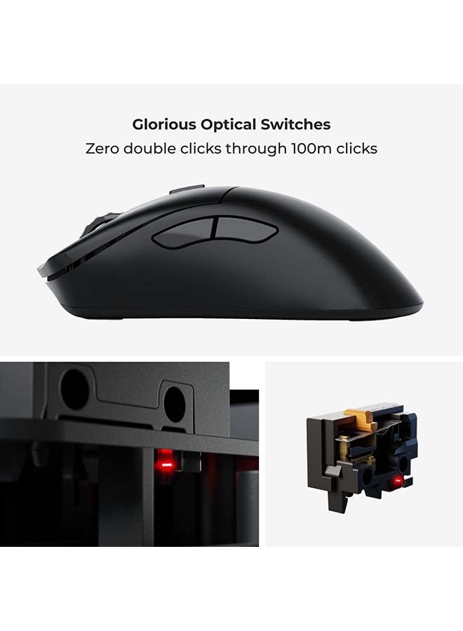 Glorious Model D 2 PRO Wireless Gaming Mouse - 2.4GHz Wireless 1ms delay, 100M clicks, 60g Ultralight, Long Battery Life, 26K DPI BAMF 2.0 Sensor, Ergonomic, 6 Buttons, PTFE Feet