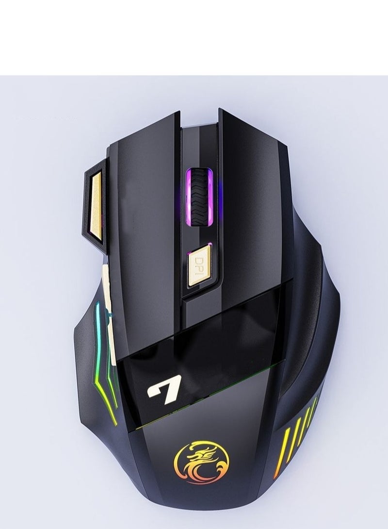 Dual Mode Colorful Breathing Light Wireless Game Mouse