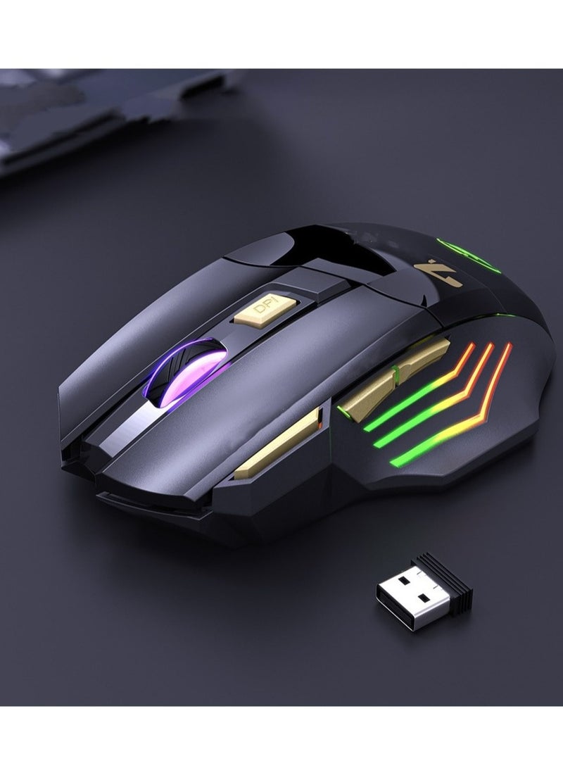 Dual Mode Colorful Breathing Light Wireless Game Mouse