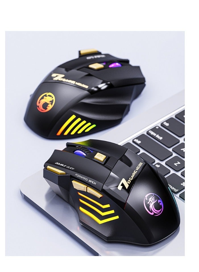 Dual Mode Colorful Breathing Light Wireless Game Mouse