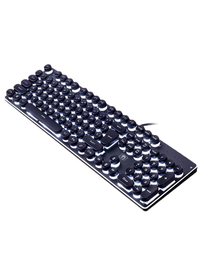 Punk Retro LED Mechanical Wired Keyboard