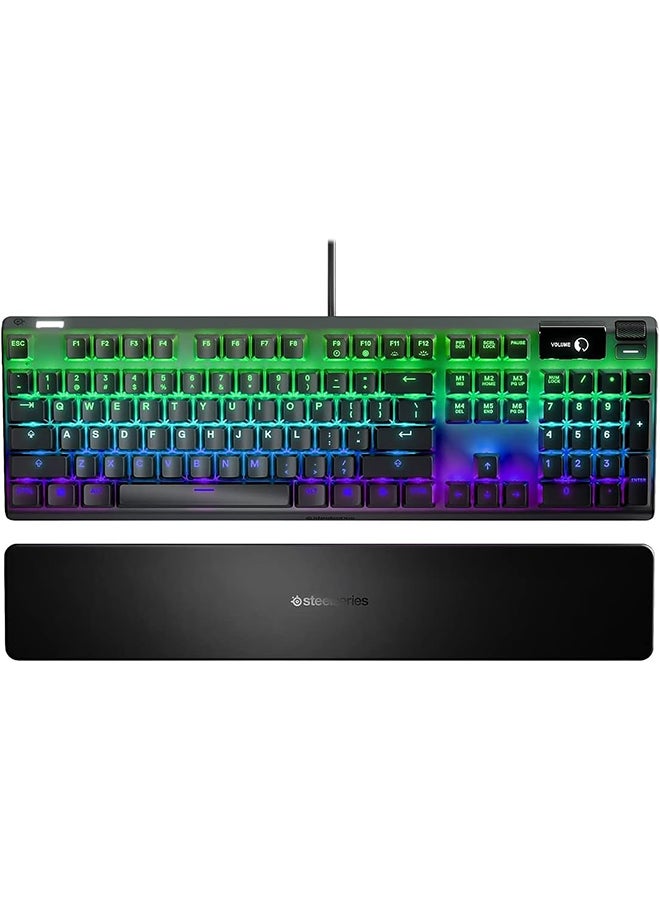 Apex Pro Mechanical Gaming Keyboard, Adjustable Actuation Switches, World’s Fastest Mechanical Keyboard, OLED Smart Display, RGB Backlit | 64626