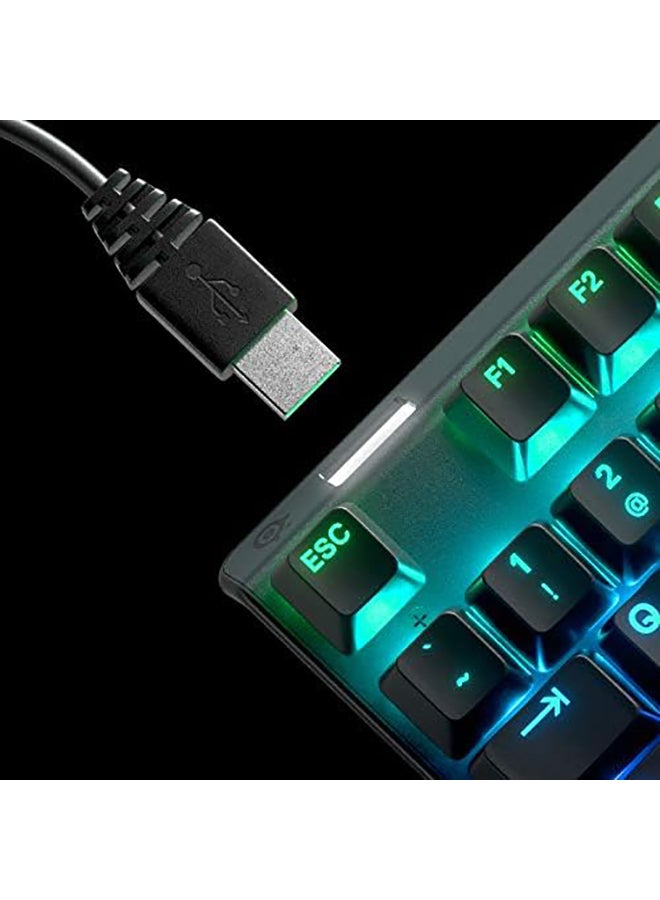 SteelSeries Apex 7 TKL Mechanical Gaming Keyboard, OLED Display, Red Switches, American QWERTY Layout