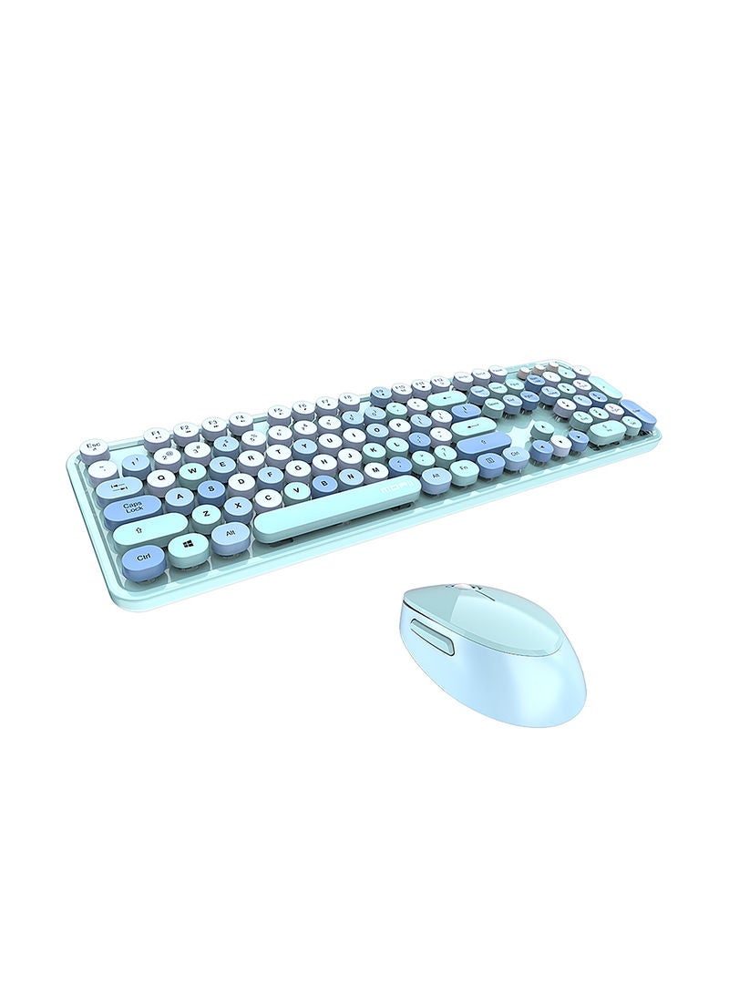 2.4G Wireless Keyboard And Mouse Set Blue