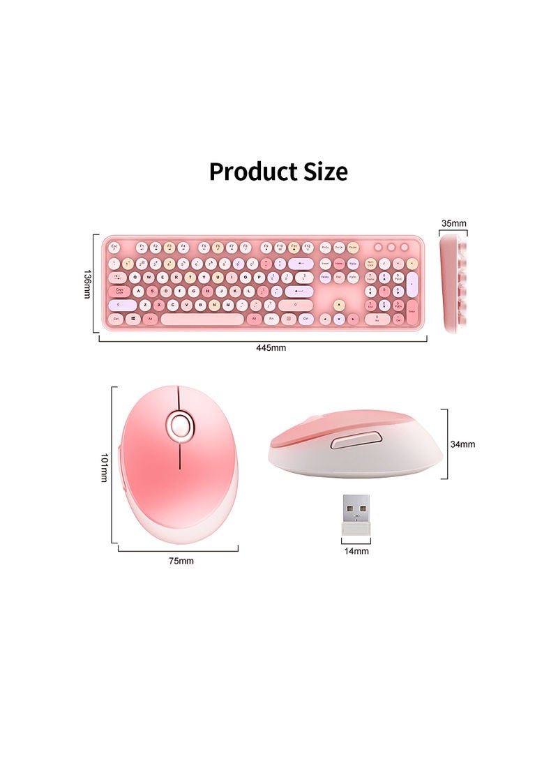 2.4G Wireless Keyboard And Mouse Set Blue