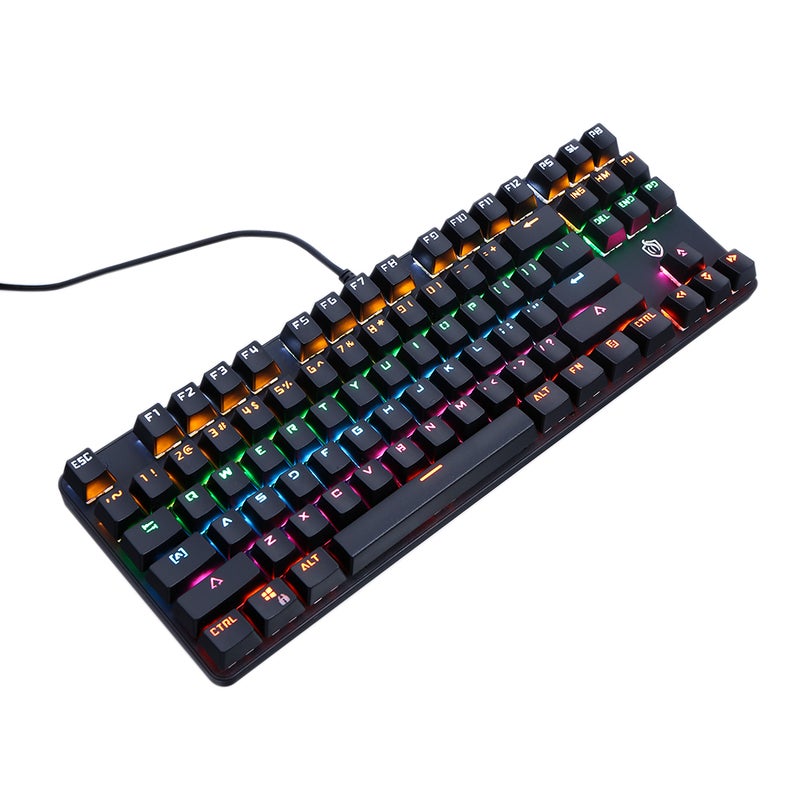 Illuminated USB Wired Powered Operated Diverse Lighting Effect Gaming Keyboard for Computer Laptop - English