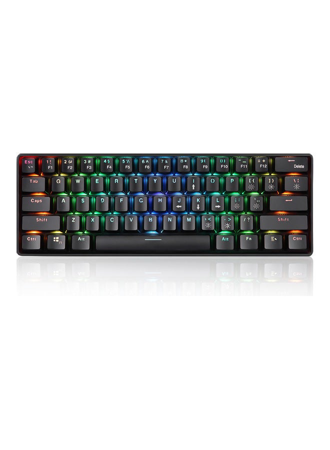 61 Keys Usb Wired 2.4g Wireless Dual Mode Mechanical Keyboard With Rgb Effect Black