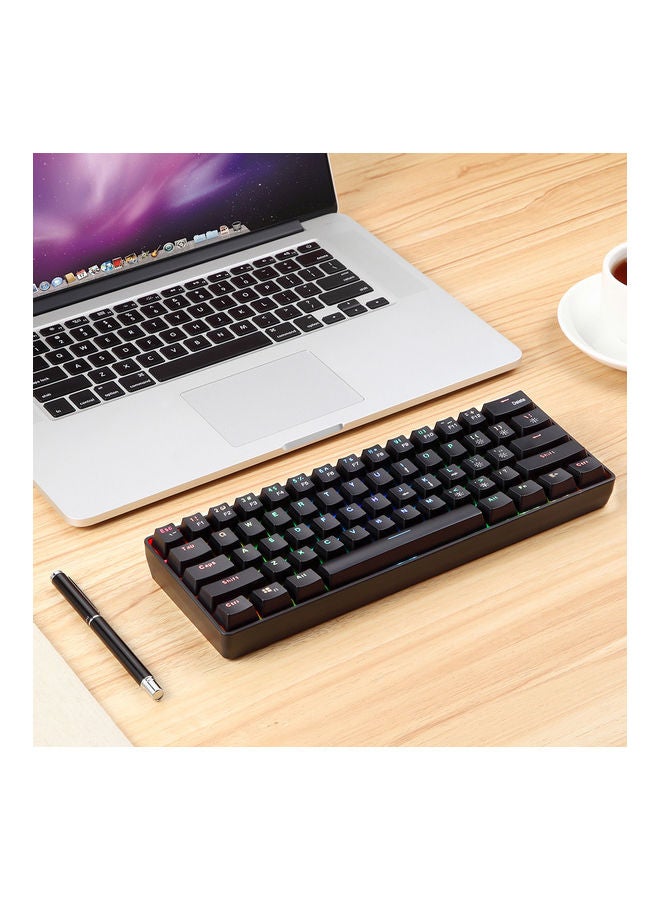 61 Keys Usb Wired 2.4g Wireless Dual Mode Mechanical Keyboard With Rgb Effect Black