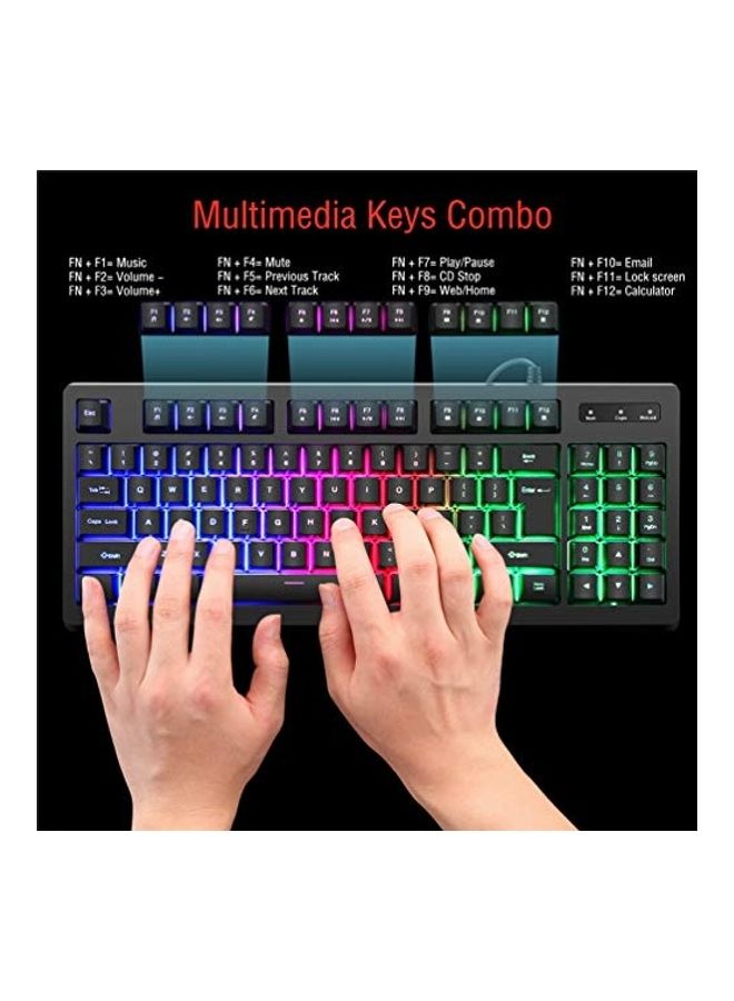 89 Keys Gaming Keyboard And Mouse Combo - wired