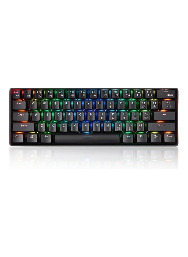 61 Keys Wired Mechanical Keyboard Black