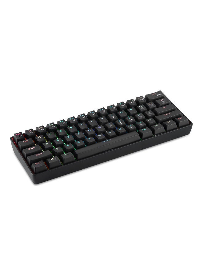 61 Keys Wired Mechanical Keyboard Black