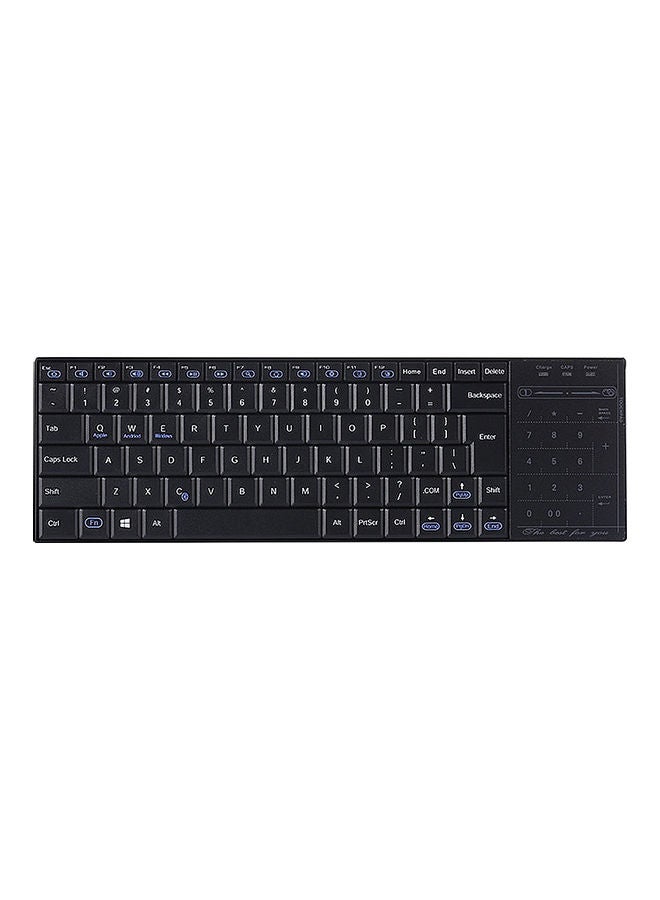 Wireless Keyboard With Touchpad Black