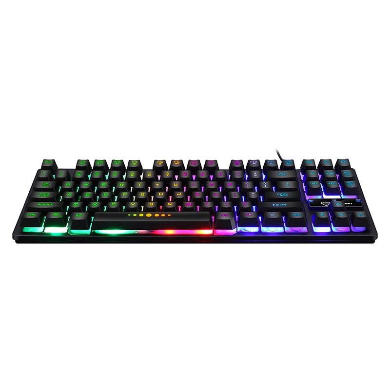 GK-10 USB Wired 87 Keys Ergonomic Gaming Keyboard