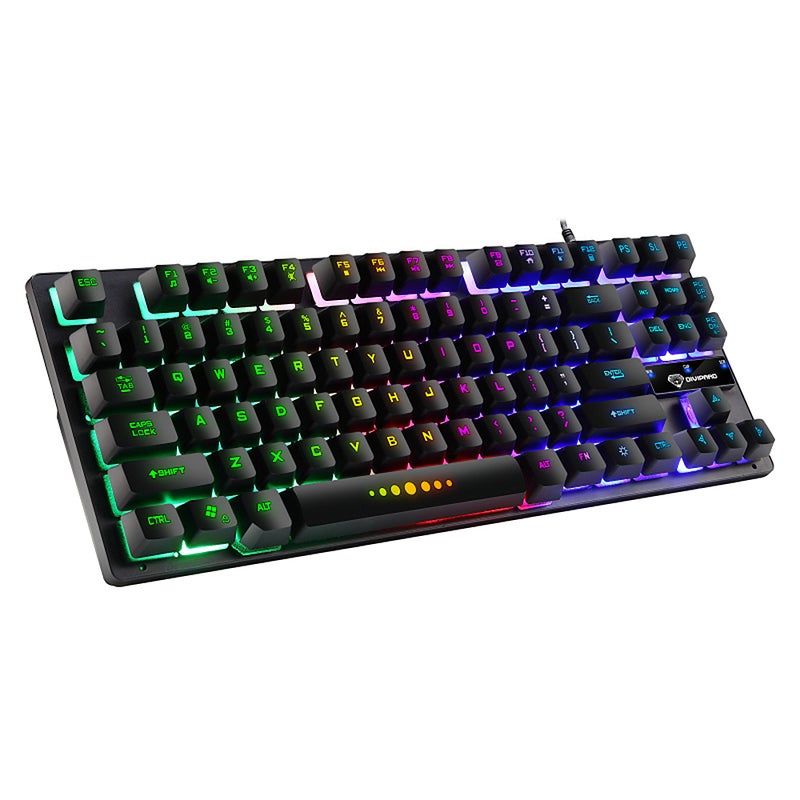 GK-10 USB Wired 87 Keys Ergonomic Gaming Keyboard