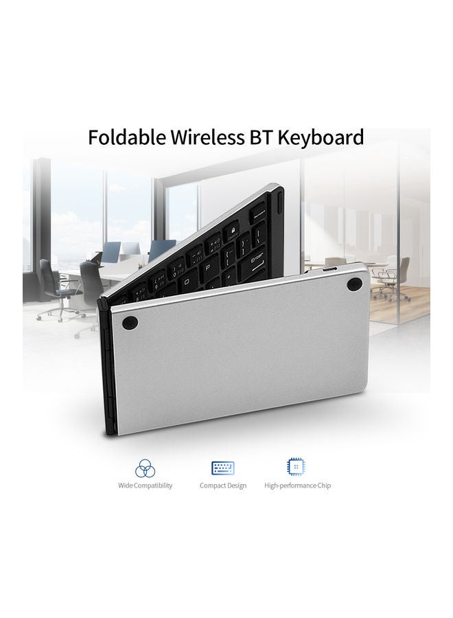 Foldable Wireless Keyboard Silver/Black