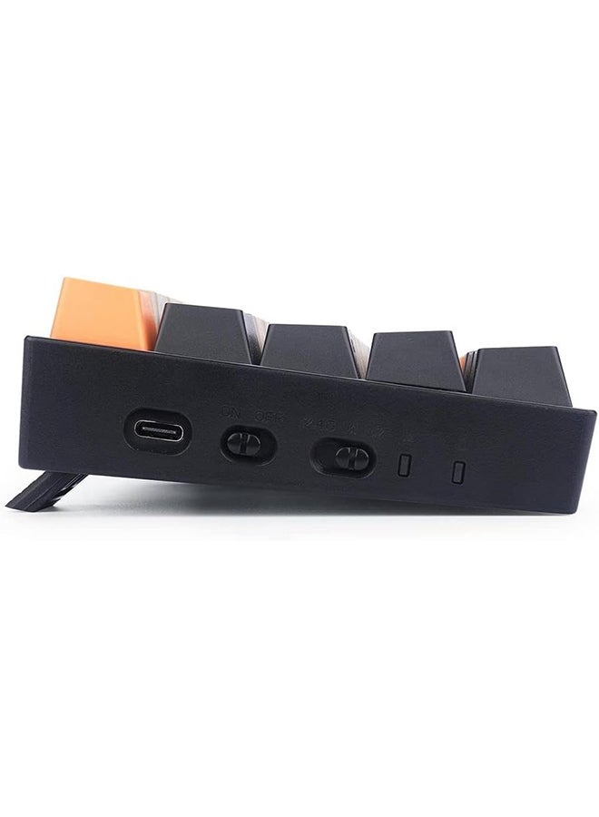 Redragon K530 DRACONIC RGB PRO 60% Wireless 2.4Ghz /Bluetooth/Wired 3-Mode 61 Keys Compact Mechanical Gaming Keyboard – Dust Proof Brown Switches (K530-OG&GY&BK-RGB-PRO)