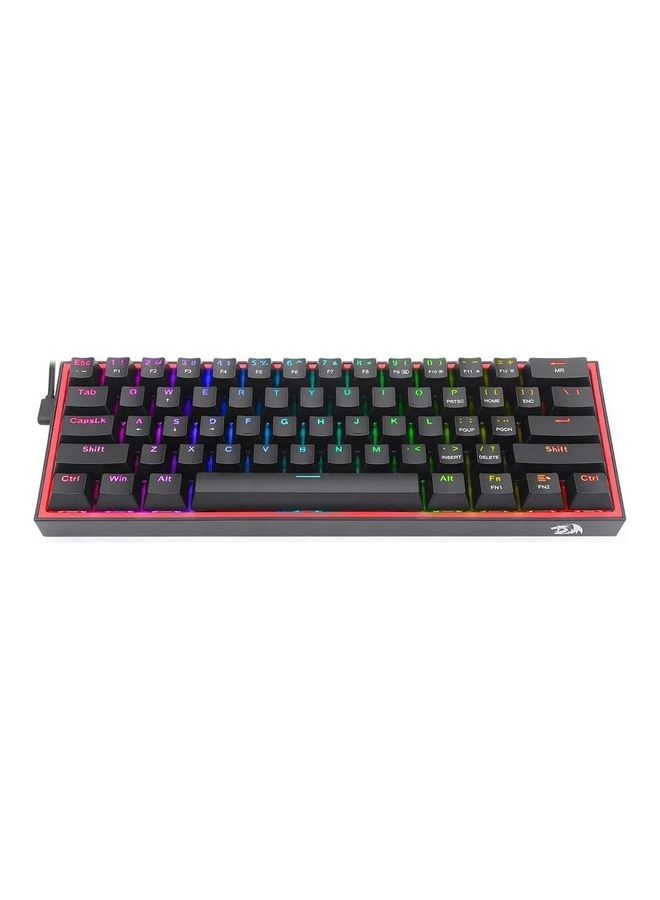FIZZ K617 60% Wired Mechanical Keyboard, Red Switches, No-Slip Stand, Vibrant RGB, Hot-Swappable, 20 Presets Backlighting, Detachable Type-C Cable, English Layout
