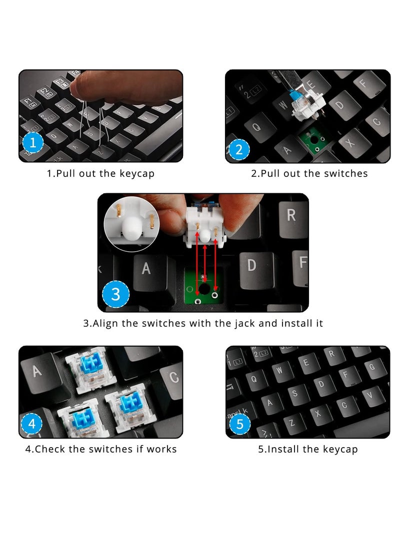 Keyboard Switch for Mechanical Keyboard, Xuangui Mechanical Switch, Red Switch, with Switch Opener