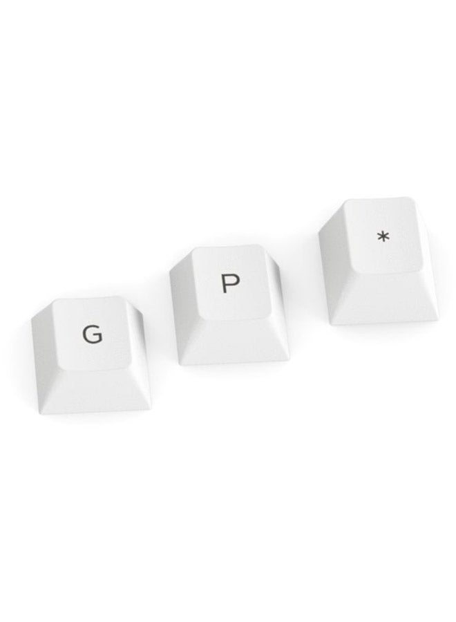 Glorious GPBT Dye Sublimated Keycaps (Arctic White) -Thick PBT 114 Keycap Set for Full Size, TKL,Compact, 75% Mechanical Keyboards