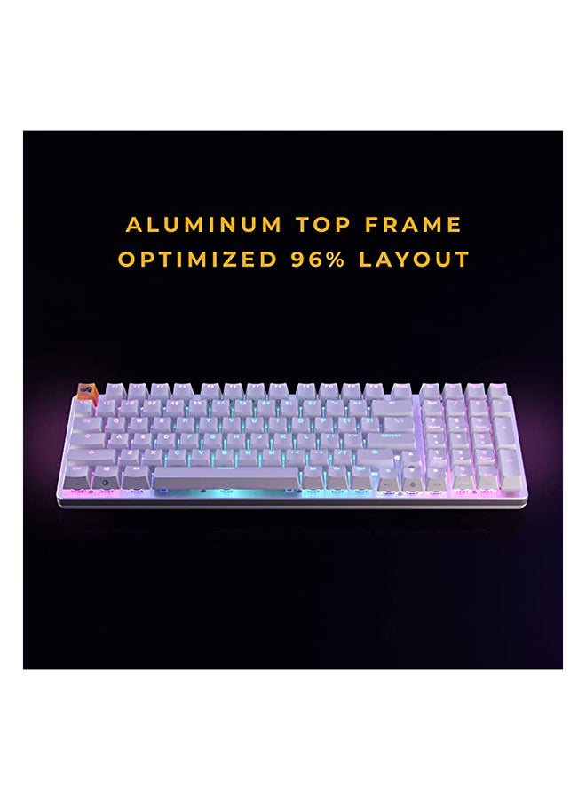 Glorious Gaming Keyboard - GMMK 2 - TKL Hot Swappable Mechanical Keyboard, Red Switches, Wired, TKL Gaming Keyboard, Compact Keyboard - Full Size Keyboard (White RGB Keyboard)