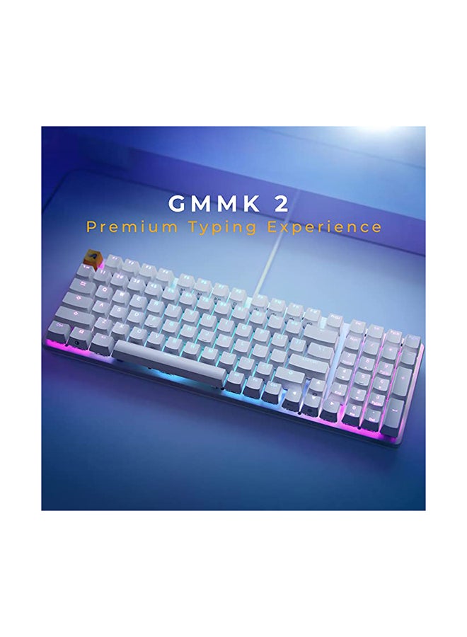 Glorious Gaming Keyboard - GMMK 2 - TKL Hot Swappable Mechanical Keyboard, Red Switches, Wired, TKL Gaming Keyboard, Compact Keyboard - Full Size Keyboard (White RGB Keyboard)