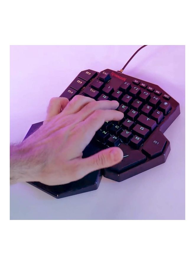 Redragon K585 DITI RGB One-Handed Mechanical Gaming Keyboard - Blue Switches - TypeC - 7 Onboard Macro Keys - Detachable Wrist Rest [42 Keys]