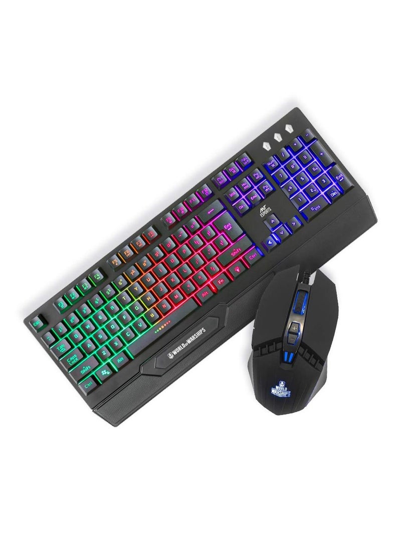 KM500W Gaming Backlit Keyboard And Mouse Combo LED Wired Gaming Keyboard