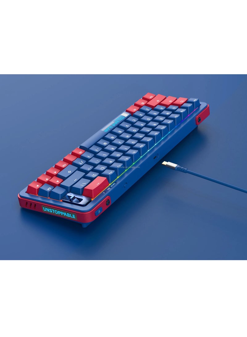 Hot Swappable Gasket Mounted Mechanical Keyboard with RGB Backlight Double Shot PBT Keycaps for Mac & Windows